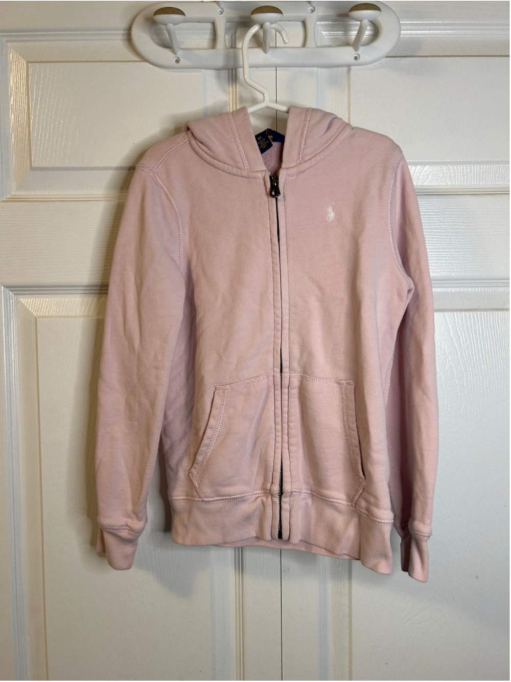 Polo, Ralph Lauren pink zip up hoodie 6X